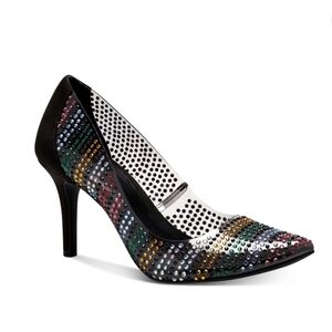 INC Womens Zitah Embellished Pumps Black 6.5 Medium